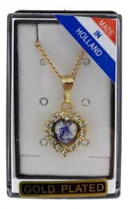 Ketting Goud "Molen DB Hart met Kristallen"