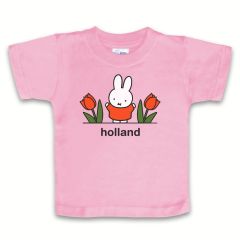 Nijntje Kinder T-Shirt Roze met Tulpen
