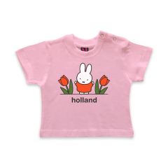 Nijntje Baby T-Shirt Roze met Tulpen