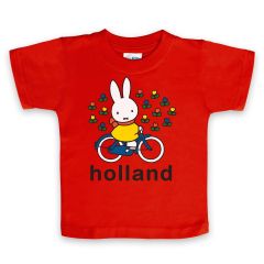 T-Shirt Nijntje Fiets Holland Rood