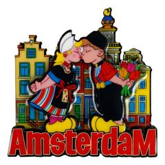 Koelkastmagneet "Amsterdams Kussend Paar"