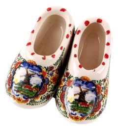 Magneet keramiek klomppaar multi-color 5 cm