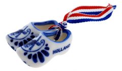 Delfts Blauwe Klompjes aan lintje, 4 cm