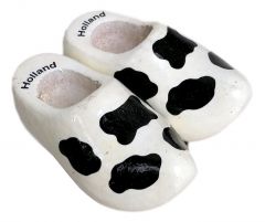 Magneet Twee houten koe klompjes, 4 cm