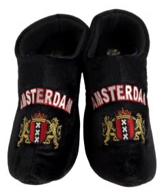 Amsterdam Klompsloffen Zwart met Logo