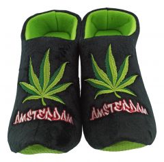 Klompsloffen "Amsterdam Wiet Groen/Zwart"