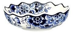 Ceramic Bowl - Delft Blue Style - Scalloped (Ø 10 cm)