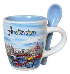 Espresso Mokje Amsterdam met Lepel