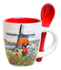 Espresso Mokje Hollands Landschap met Lepel