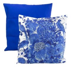 Kussensloop "Delftsblauwe vogels, Rijksmuseum" (45 cm x 45 cm)