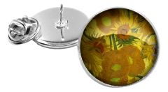 Lapel Pin Glas Van Gogh Zonnebloemen
