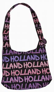 Schoudertas Louise L Holland in roze/paars/zwart