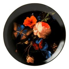 Bord Stilleven met vlinders, 20 cm