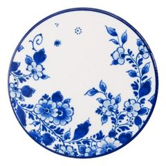 Magneet "Rond Bloemen, Keramiek"