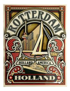 Koelkast Magneet "Holland Amerika Lijn - Art Deco"