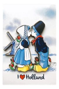 Magneet Kussend Paar Molen - Holland 