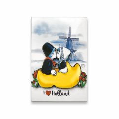 Kussend Paar Magneet Holland - 2D
