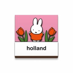 Magneet "Nijntje met tulpen, roze"