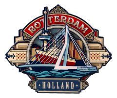 Rotterdam Magnet – Erasmus Bridge & Euromast