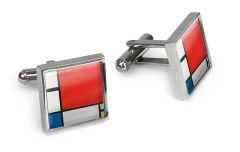 Manchetknopen Mondriaan, in cadeaudoosje