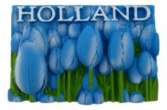Licht Blauwe Tulpen Magneet Holland - 3D
