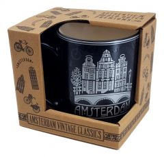 Mok Vintage Amsterdam "Grachten" Zilver