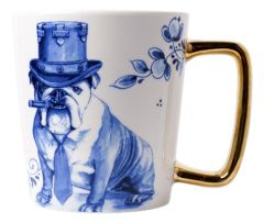 Mok Hond met sigaar Goud