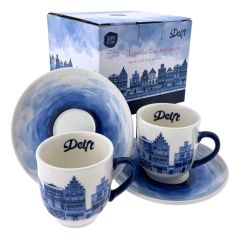 Delft Espresso Kop en Schotel Set - 2 stuks