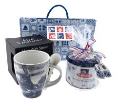 Delfts Blauwe Molen Cadeauset met Stroopwafels
