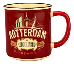 Beker Vintage City Rotterdam Rood - Klein