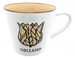 Mug Tulip Holland White / Salmon