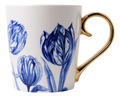 Mok Delft Blauwe Tulpen Goud