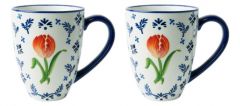 Mok oranje tulp set van 2