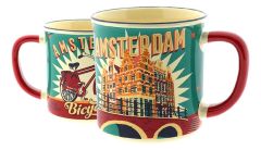 Beker vintage klein Amsterdam turquoise (klein)