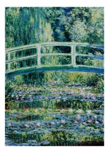 Theedoek, "Waterlelies en Japanse brug", Claude Monet
