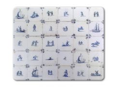 Mousepad delft blue tiles