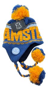 Robin Ruth Amsterdam Muts met Oorflappen - Blauw/Oranje