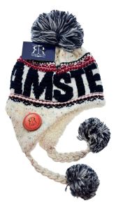 Robin Ruth Beanie Amsterdam - Earflap - White/Navy