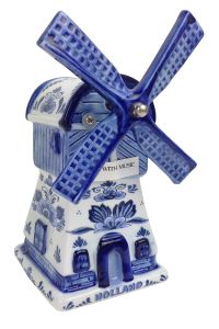 Delfts blauwe muziekmolen, 20cm