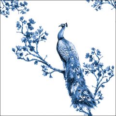 Pakje Servetten Royal peacock, Delfts Blauw