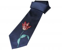 Neck tie Single Tulip, navy