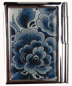 Notebook Flower with pencil in carton box.