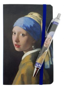 Notitieboekje Meisje met Parel met zachte kaft en Pen