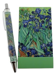 Notitieboekje en pen "De Irissen" Vincent van Gogh