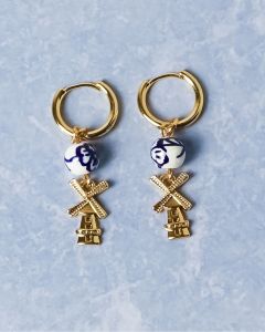 Oorbellen Molen - Bedel - Goud - 4 cm