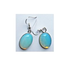 Set oorbellen Opaliet ovaal 18x14mm