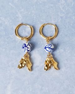 Oorbellen Klompen - Bedel - Goud - 4 cm