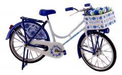 Fiets "Delfts Blauw met Hollandse Tulpen"