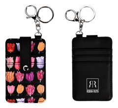 Pasjeshouder Tulpen Zwart