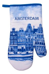 Oven mitts set "Amsterdam Canal Houses"